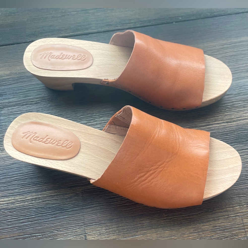 Madewell clog slide mule genuine leather